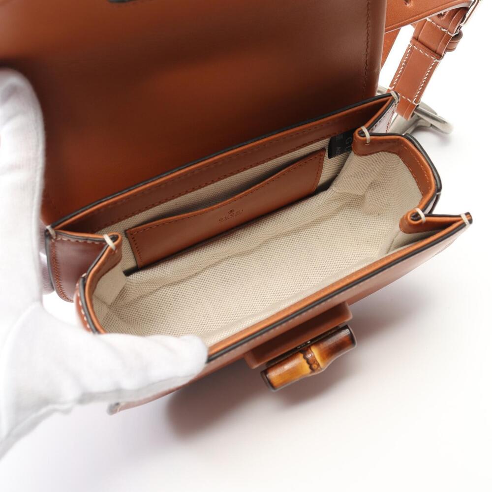 Gucci Bamboo Belt Bag Waist Body Belt Crossbody Brown Leather - Picture 3 of 5